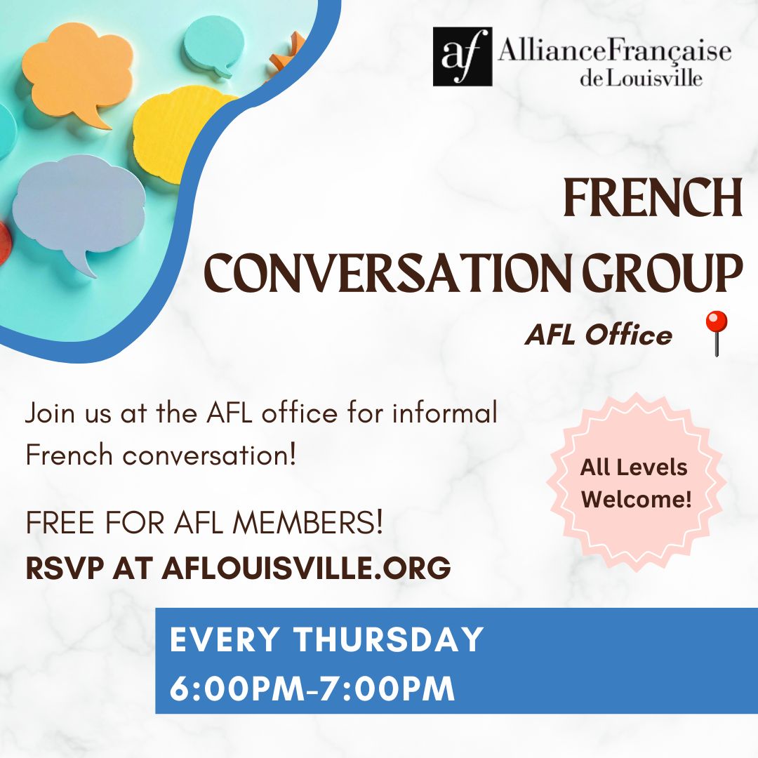 AFL MEMBERS: Thursday conversation group | AFL Office | 6-7pm