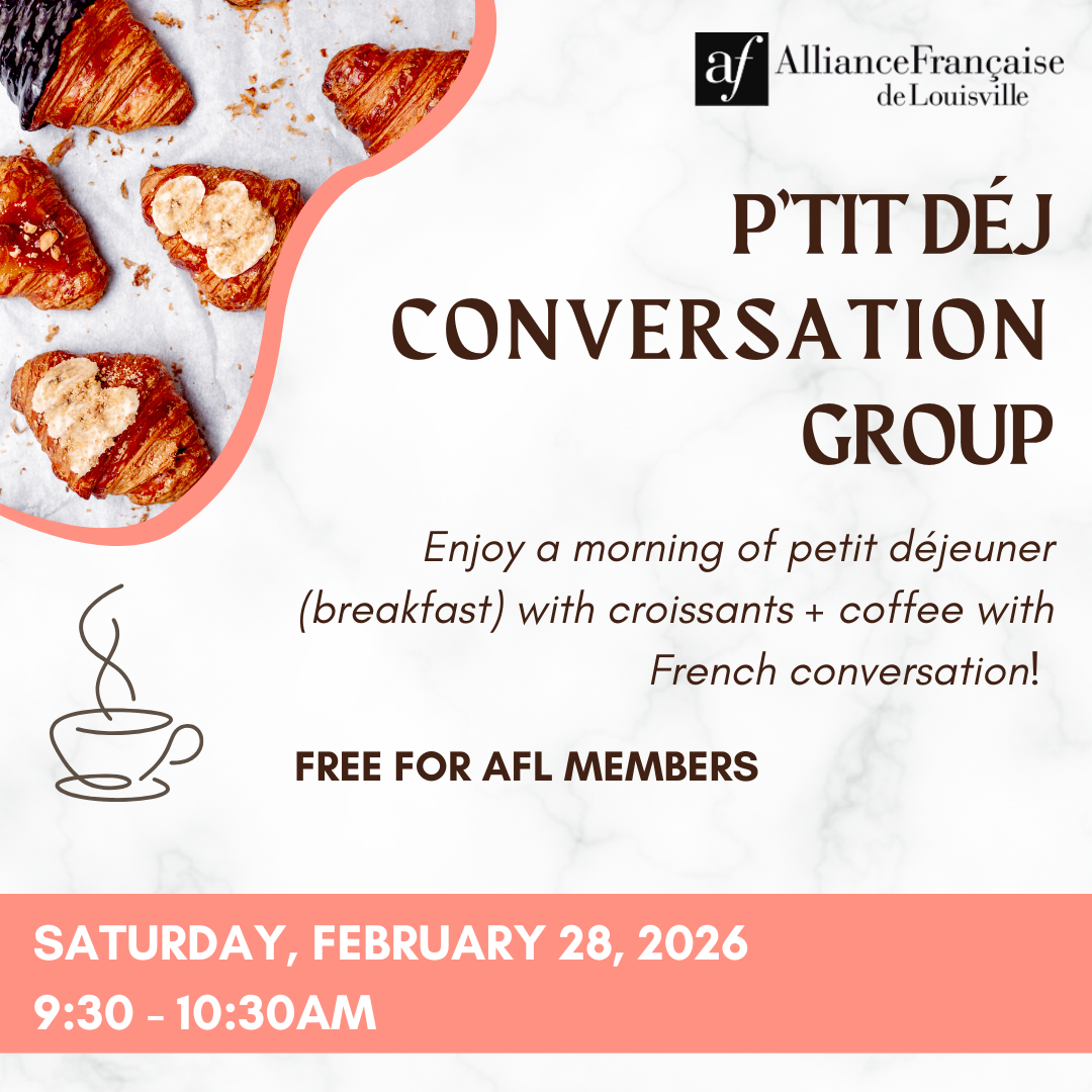 P'tit Déj February 28 9:30-10:30 am