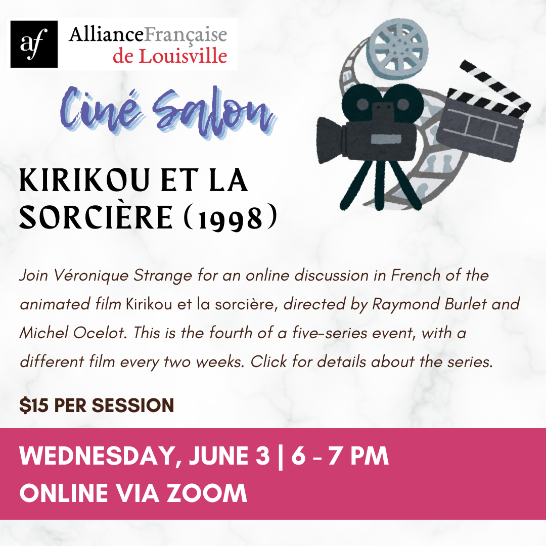 cine salon kiricou et la sorciere june 3 6-8pm