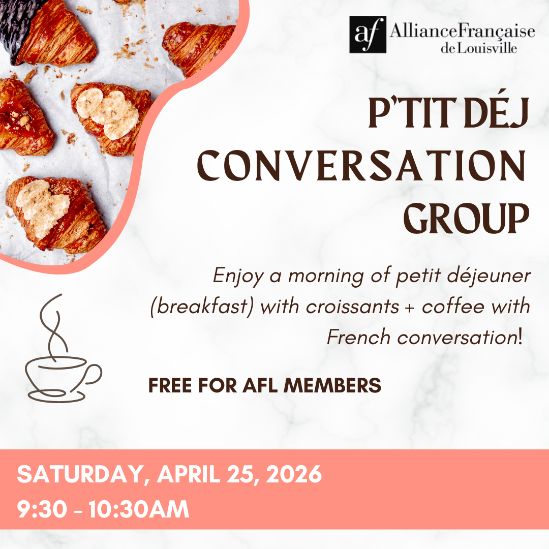 p'tit déj saturday april 25 9:30-10:3- am
