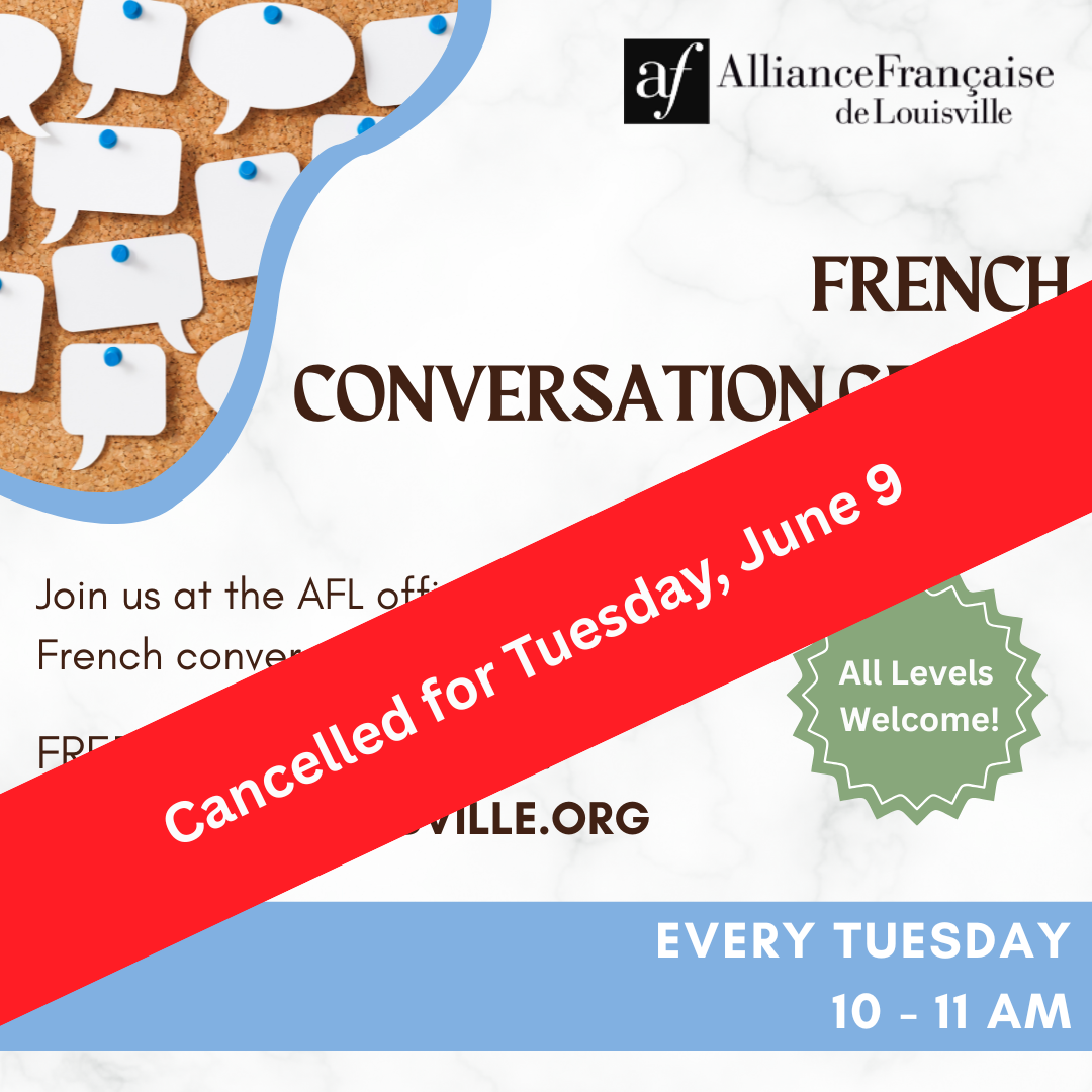 Tuesday conversation cancelled June 9
