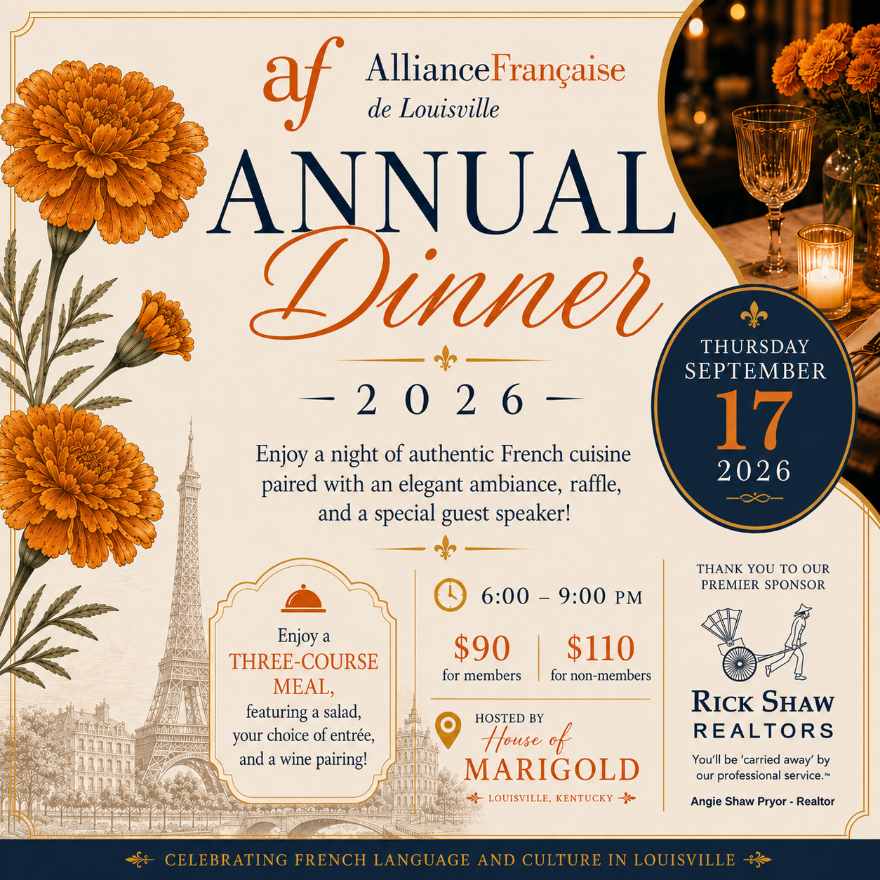 annual dinner 2026 thursday september 17 6-9pm