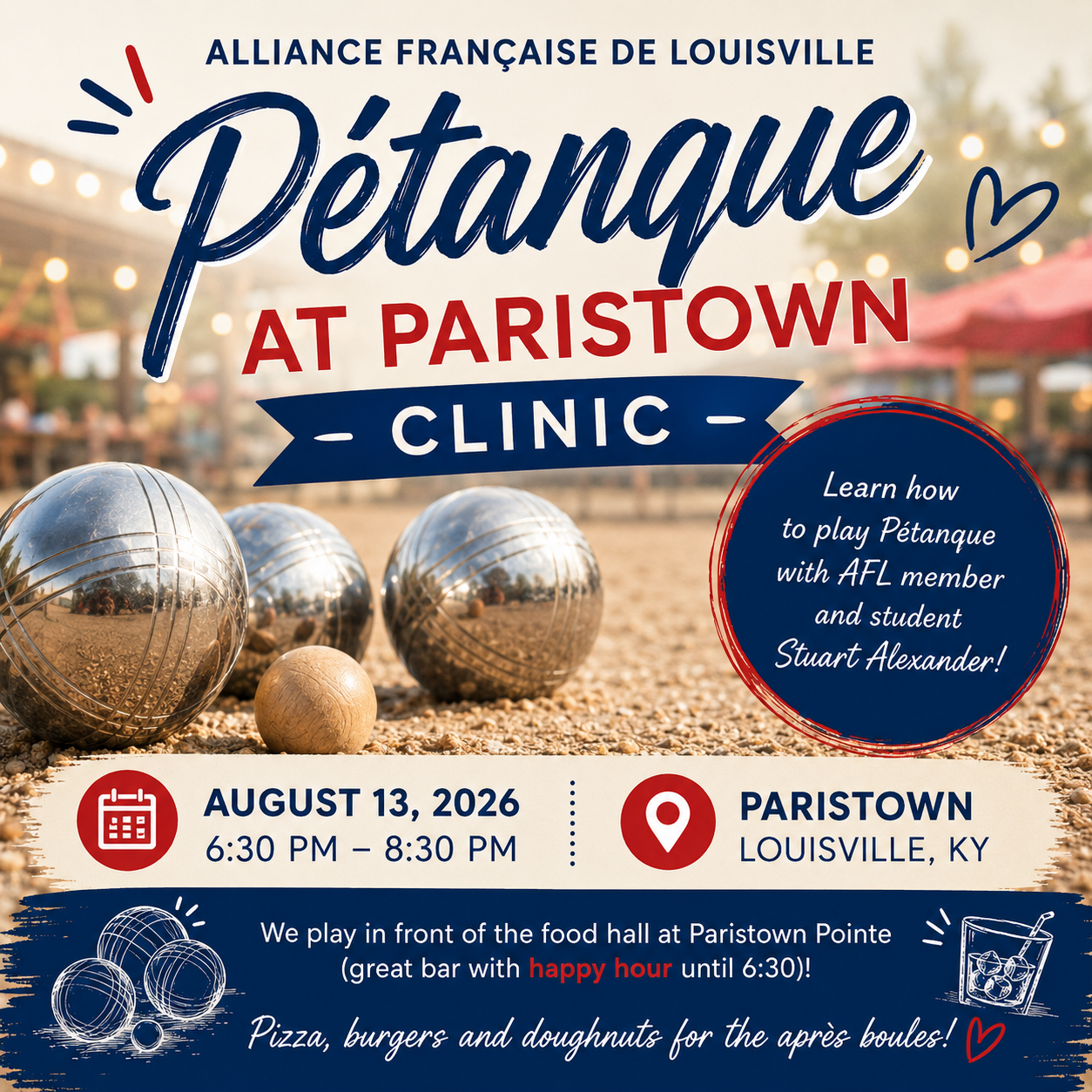 petanque at Paristown Thursday August 13 6:30-8:30pm